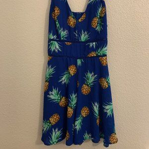 Royal Blue Pineapple Romper